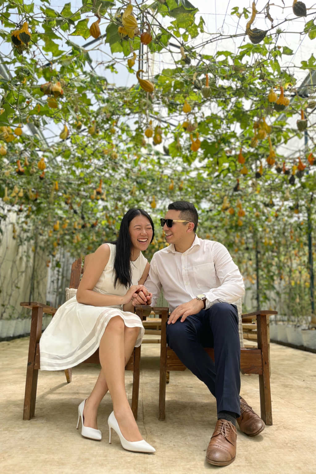 Couple portrait in the woods